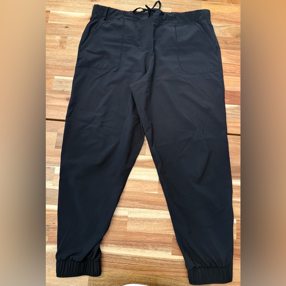 Albion Fit Joggers, Black, Size Large Petite